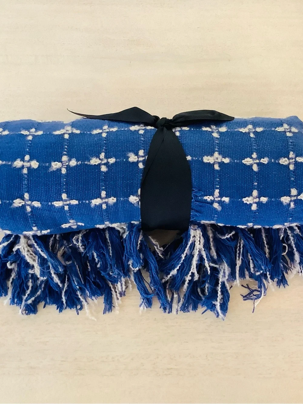 Hearth & Hand Magnolia Patterned Blue Throw Blanket